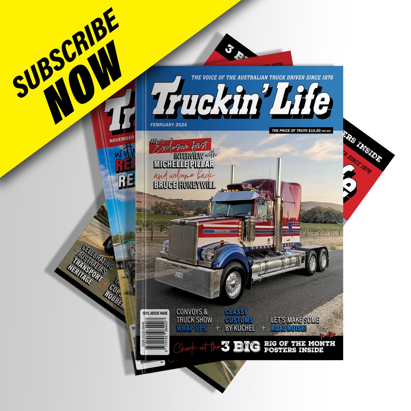 A August 2024 Truckin' Life Subscription 4 Magazines Delivered to YOU