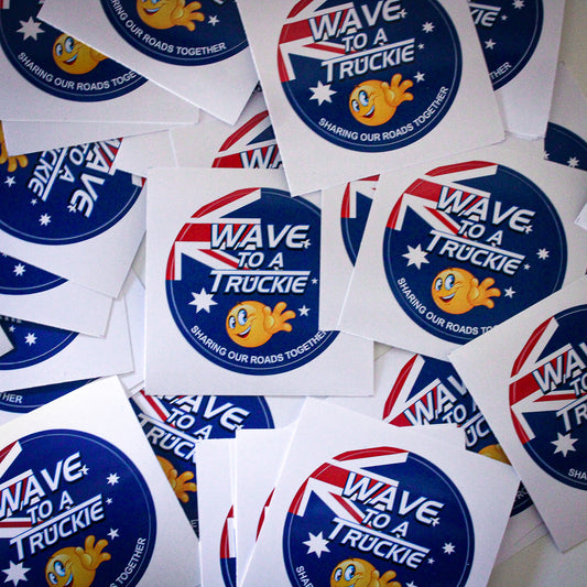 Wave to a Truckie Sticker