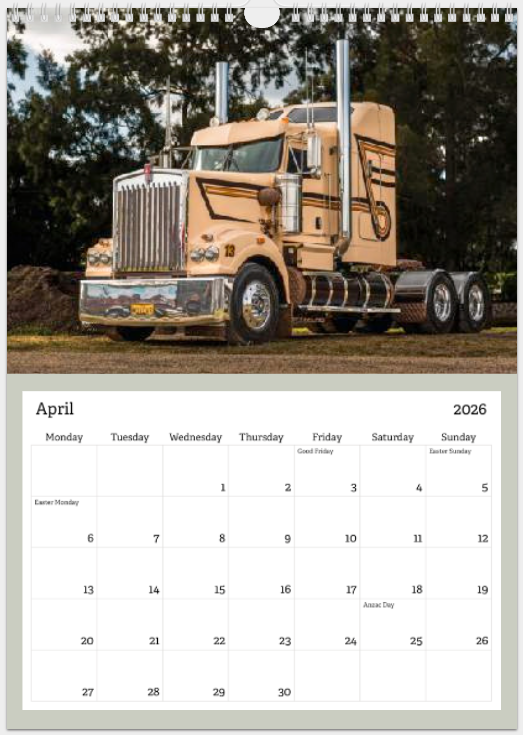 Copper Donkey Photo 2026 Truck Calendar