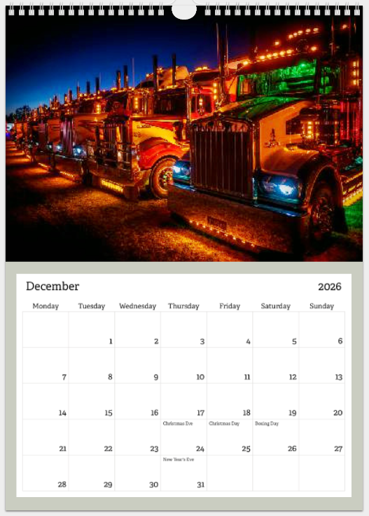 Copper Donkey Photo 2026 Truck Calendar