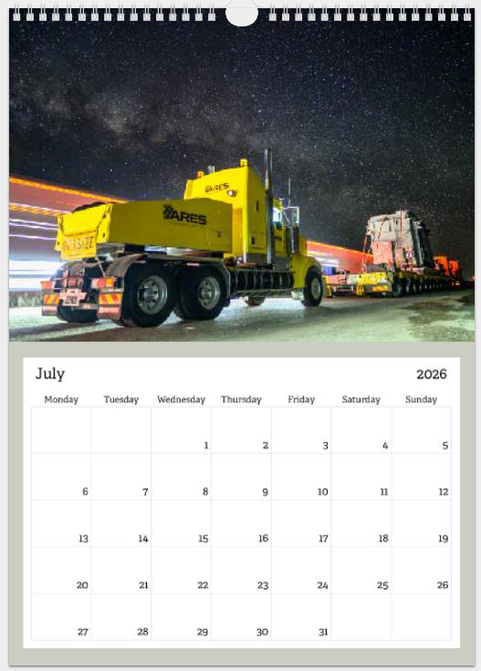 Copper Donkey Photo 2026 Truck Calendar