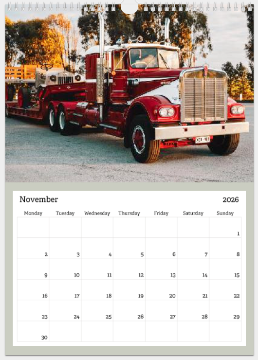 Copper Donkey Photo 2026 Truck Calendar